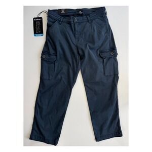 KUHL Kultivatr Kargo Krop Pant Womens 6 Regular Blue Relaxed Crop Cargo Stretch